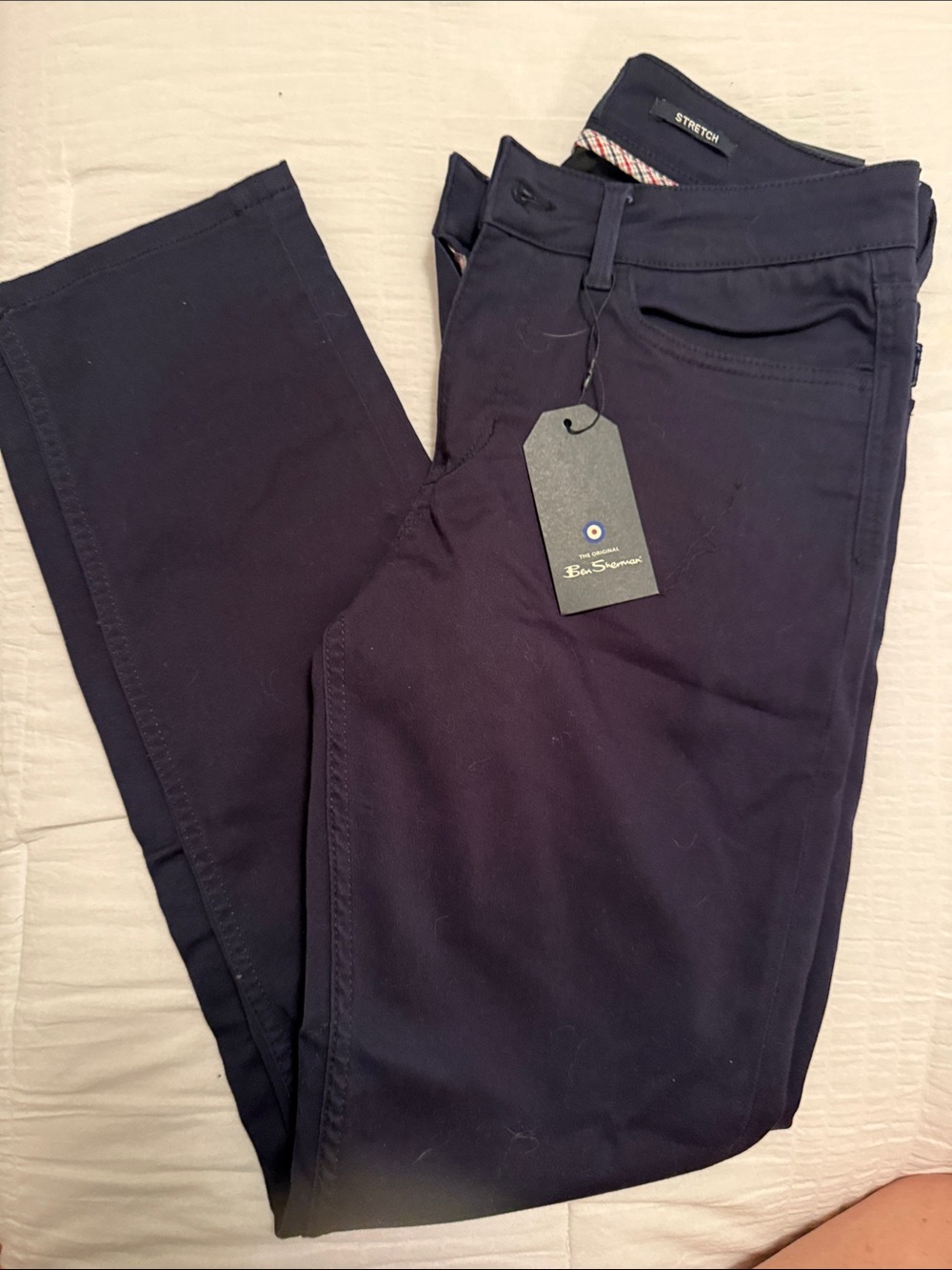 Ben Sherman Navy Slim Stretch Pants
